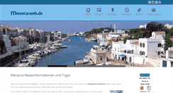 Desktop Screenshot of menorca-web.de